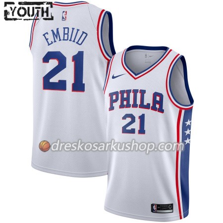 Dječji NBA Dres Philadelphia 76ers Joel Embiid 21 Nike 2019-20 Association Edition Swingman